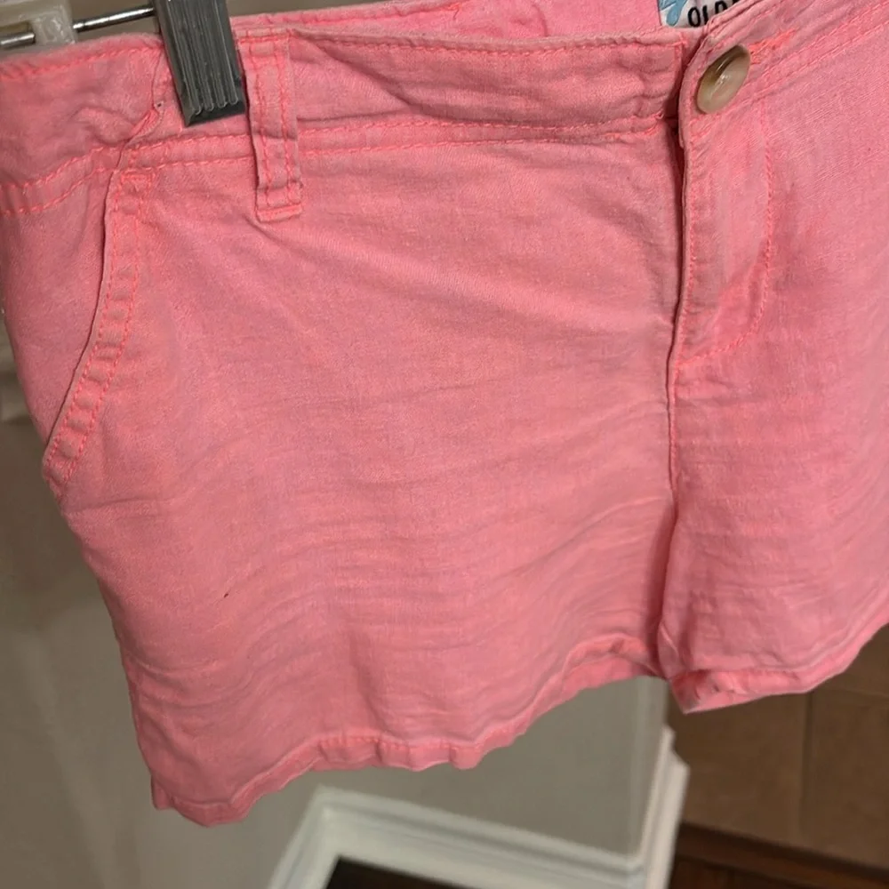 Old Navy lotus orange linen shorts 3.25”size 16